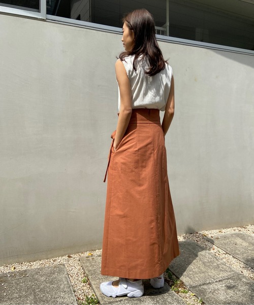 AZUL ENCANTO（アズールエンカント）の「前ラップ風スカート（スカート・レディース・ブラウン/ベージュ/ブラック/レッド・MEDIUM/SMALL）」の14枚目の写真