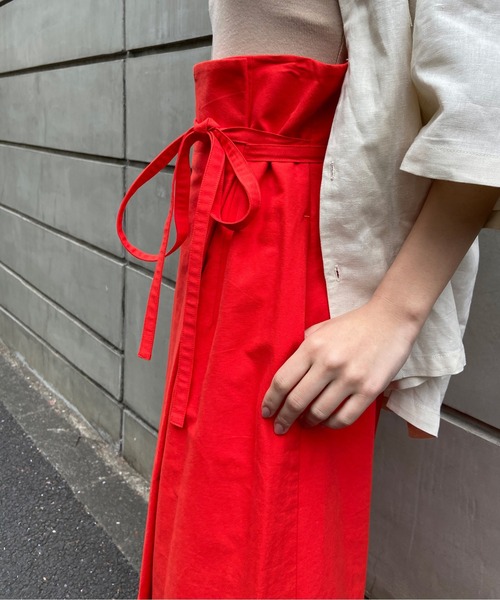 AZUL ENCANTO（アズールエンカント）の「前ラップ風スカート（スカート・レディース・ブラウン/ベージュ/ブラック/レッド・MEDIUM/SMALL）」の12枚目の写真