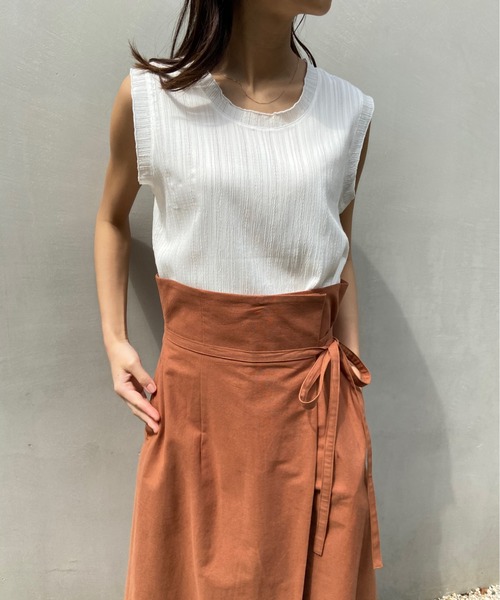 AZUL ENCANTO（アズールエンカント）の「前ラップ風スカート（スカート・レディース・ブラウン/ベージュ/ブラック/レッド・MEDIUM/SMALL）」の21枚目の写真