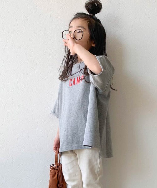 CIAOPANIC TYPY（チャオパニックティピー）の「【KIDS】USAコットン CAMPロゴ プリントTee（Tシャツ/カットソー・キッズ・ネイビー/オフホワイト/グレー・XX-LARGE/LARGE/MEDIUM/X-LARGE/SMALL）」の3枚目の写真