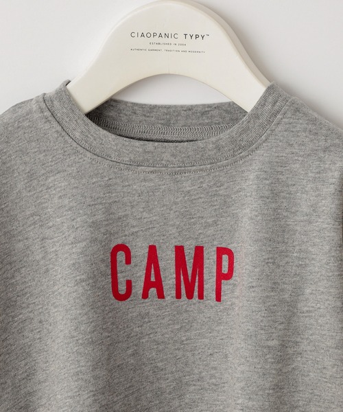 CIAOPANIC TYPY（チャオパニックティピー）の「【KIDS】USAコットン CAMPロゴ プリントTee（Tシャツ/カットソー・キッズ・ネイビー/オフホワイト/グレー・XX-LARGE/LARGE/MEDIUM/X-LARGE/SMALL）」の4枚目の写真