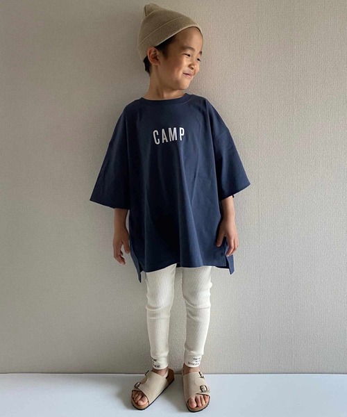 CIAOPANIC TYPY（チャオパニックティピー）の「【KIDS】USAコットン CAMPロゴ プリントTee（Tシャツ/カットソー・キッズ・ネイビー/オフホワイト/グレー・XX-LARGE/LARGE/MEDIUM/X-LARGE/SMALL）」の8枚目の写真