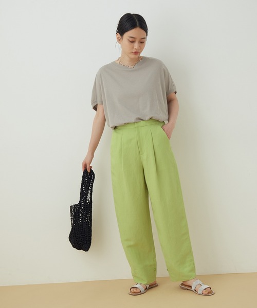 ADAM ET ROPE'(アダムエロペ)の「<洗える>リネンバンブーイージーパンツ(その他パンツ・レディース・ブラック/ベージュ/ライトグリーン/ピンク・36/38)」の12枚目の写真