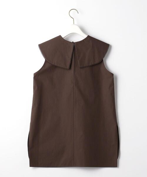 EMMEL REFINES(エメルリファインズ)の「< EMMEL REFINES(エメル リファインズ) >EM エリ付き ノースリーブ ブラウス -手洗い可能-(シャツ/ブラウス・レディース・パープル/ブラック/ホワイト/ダークブラウン・FREE)」の5枚目の写真