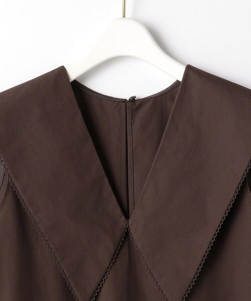 EMMEL REFINES(エメルリファインズ)の「< EMMEL REFINES(エメル リファインズ) >EM エリ付き ノースリーブ ブラウス -手洗い可能-(シャツ/ブラウス・レディース・パープル/ブラック/ホワイト/ダークブラウン・FREE)」の6枚目の写真