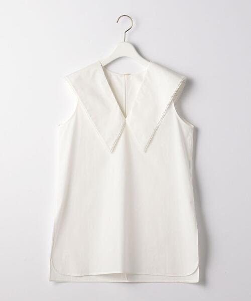 EMMEL REFINES(エメルリファインズ)の「< EMMEL REFINES(エメル リファインズ) >EM エリ付き ノースリーブ ブラウス -手洗い可能-(シャツ/ブラウス・レディース・パープル/ブラック/ホワイト/ダークブラウン・FREE)」の21枚目の写真