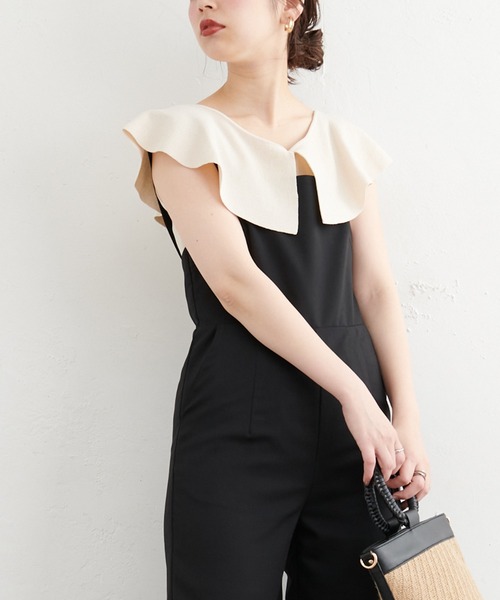 natural couture(ナチュラルクチュール)の「パール釦デザインひらっと衿ニット(ニット/セーター・レディース・アイボリー/ブラック/モカ/サックスブルー・FREE)」の19枚目の写真