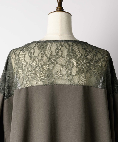LA BELLE ETUDE（ラベルエチュード）の「レース切替リラックスデザインカットソー（Tシャツ/カットソー・レディース・ブラック/カーキ/ベージュ系その他・FREE）」の16枚目の写真