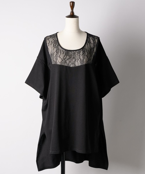 LA BELLE ETUDE（ラベルエチュード）の「レース切替リラックスデザインカットソー（Tシャツ/カットソー・レディース・ブラック/カーキ/ベージュ系その他・FREE）」の9枚目の写真