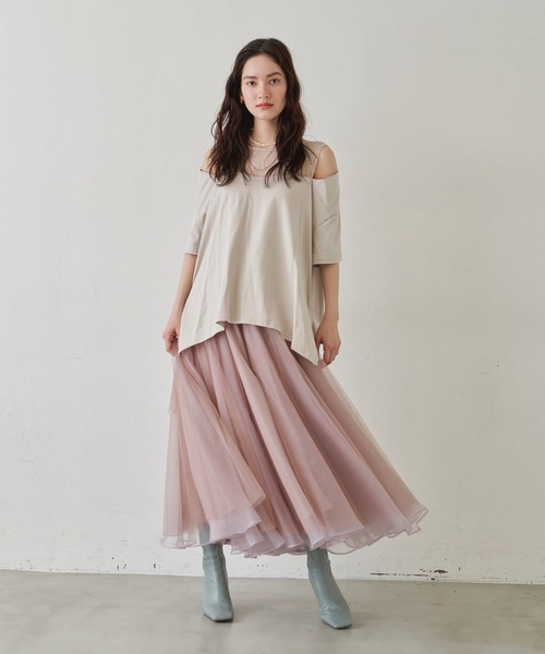 LA BELLE ETUDE（ラベルエチュード）の「レース切替リラックスデザインカットソー（Tシャツ/カットソー・レディース・ブラック/カーキ/ベージュ系その他・FREE）」の19枚目の写真