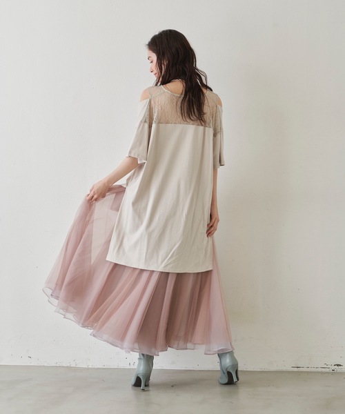 LA BELLE ETUDE（ラベルエチュード）の「レース切替リラックスデザインカットソー（Tシャツ/カットソー・レディース・ブラック/カーキ/ベージュ系その他・FREE）」の20枚目の写真
