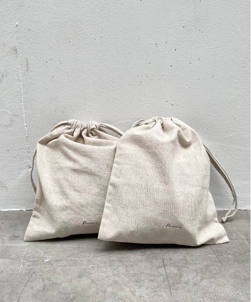 flaner（フラネ）の「シアートートバッグ【オリジナルロゴ巾着バッグ付き】（トートバッグ・レディース・ホワイト/ブラウン・FREE）」の4枚目の写真