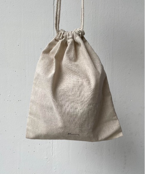 flaner（フラネ）の「シアートートバッグ【オリジナルロゴ巾着バッグ付き】（トートバッグ・レディース・ホワイト/ブラウン・FREE）」の5枚目の写真