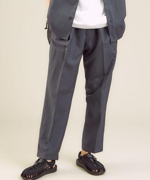 green label relaxing（グリーンレーベルリラクシング）の「OLT＜ 機能 / 手洗い可 ＞ ウォッシャブル TWLNN 1プリーツ イージー 9分丈 パンツ（その他パンツ・メンズ・パープル/オリーブ/ネイビー・MEDIUM/SMALL/LARGE/X-LARGE）」の14枚目の写真