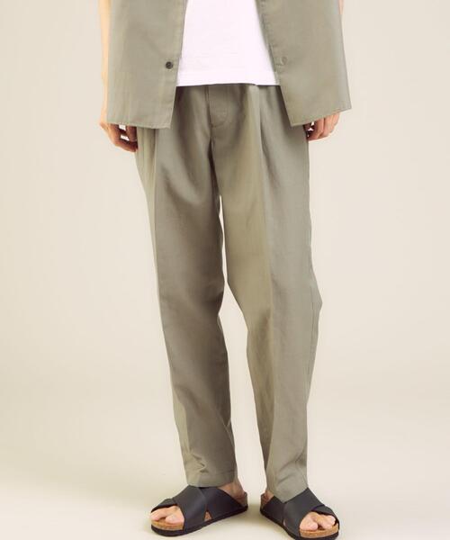 green label relaxing（グリーンレーベルリラクシング）の「OLT＜ 機能 / 手洗い可 ＞ ウォッシャブル TWLNN 1プリーツ イージー 9分丈 パンツ（その他パンツ・メンズ・パープル/オリーブ/ネイビー・MEDIUM/SMALL/LARGE/X-LARGE）」の9枚目の写真