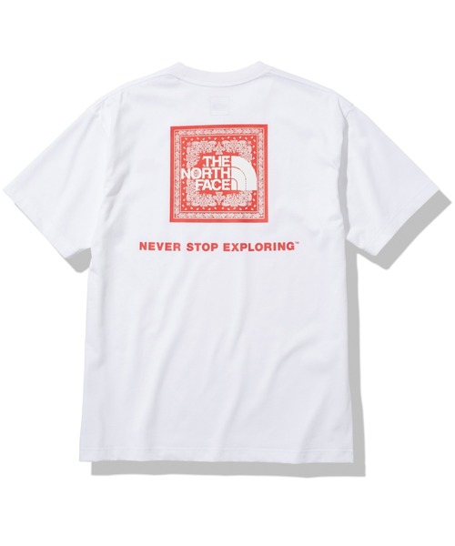 THE NORTH FACE（ザノースフェイス）の「THE NORTH FACE/ザ ノース フェイス　S/S BANDANA SQUARE LOGO TEE NT32108（Tシャツ/カットソー・メンズ・ホワイト/ブラック/グレー/ネイビー・MEDIUM/LARGE/X-LARGE）」の2枚目の写真