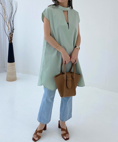 StyleSea(スタイルシー)の「2wayスクエアハンドバッグ (ストラップ付)(ハンドバッグ・レディース・ブラック/ネイビー/オフホワイト/カーキ/サックスブルー/ピンク/ブルー/ラベンダー/キャメル・FREE)」の21枚目の写真