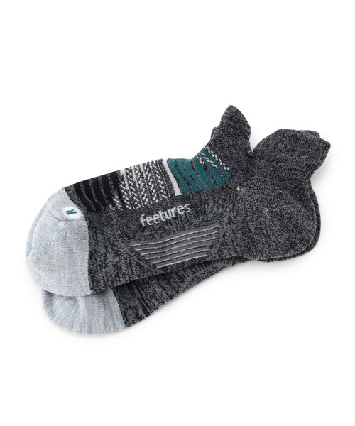 TAKEO KIKUCHI（タケオキクチ）の「◆feetures(R) ACTIVE ELITE/ショートソックス（ソックス/靴下・メンズ・チャコールグレー/ブルー/チャコール/ホワイト系5/グレー系4/ネイビー系4/ブルー系4/パープル系5・00）」の4枚目の写真