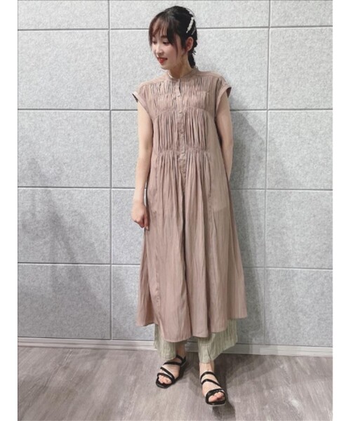 DRESKIP（ドレスキップ）の「◆ストライプ織イージーパンツ（その他パンツ・レディース・カーキ/グレー系その他/キャメル・02/03）」の8枚目の写真