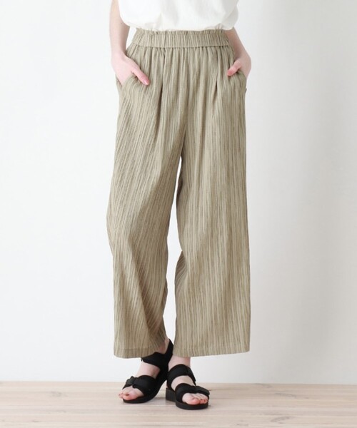 DRESKIP（ドレスキップ）の「◆ストライプ織イージーパンツ（その他パンツ・レディース・カーキ/グレー系その他/キャメル・02/03）」の15枚目の写真
