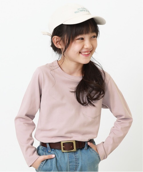 devirock（デビロック）の「クルーネック無地長袖Tシャツ（Tシャツ/カットソー・キッズ・ホワイト/モカ/パープル系その他/サックスブルー/ネイビー/ブルーグレー/杢グレー/ベージュ/ブラック/グリーン系その他2/ブルー系その他/カーキ/パープル系その他2/グリーン系その他・110cm/130cm/100cm/150cm/80ｃｍ/90cm/120cm/140cm/160cm）」の14枚目の写真