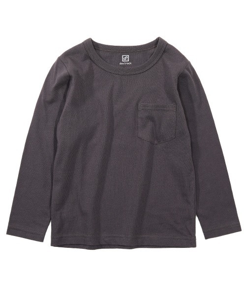 devirock（デビロック）の「クルーネック無地長袖Tシャツ（Tシャツ/カットソー・キッズ・ホワイト/モカ/パープル系その他/サックスブルー/ネイビー/ブルーグレー/杢グレー/ベージュ/ブラック/グリーン系その他2/ブルー系その他/カーキ/パープル系その他2/グリーン系その他・110cm/130cm/100cm/150cm/80ｃｍ/90cm/120cm/140cm/160cm）」の20枚目の写真