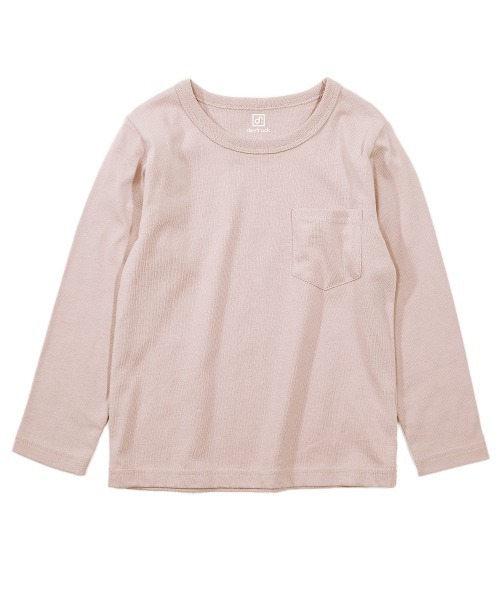 devirock（デビロック）の「クルーネック無地長袖Tシャツ（Tシャツ/カットソー・キッズ・ホワイト/モカ/パープル系その他/サックスブルー/ネイビー/ブルーグレー/杢グレー/ベージュ/ブラック/グリーン系その他2/ブルー系その他/カーキ/パープル系その他2/グリーン系その他・110cm/130cm/100cm/150cm/80ｃｍ/90cm/120cm/140cm/160cm）」の17枚目の写真