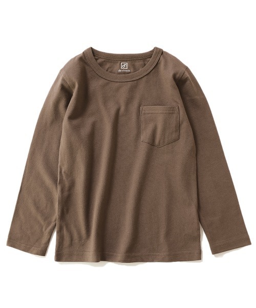 devirock（デビロック）の「クルーネック無地長袖Tシャツ（Tシャツ/カットソー・キッズ・ホワイト/モカ/パープル系その他/サックスブルー/ネイビー/ブルーグレー/杢グレー/ベージュ/ブラック/グリーン系その他2/ブルー系その他/カーキ/パープル系その他2/グリーン系その他・110cm/130cm/100cm/150cm/80ｃｍ/90cm/120cm/140cm/160cm）」の19枚目の写真