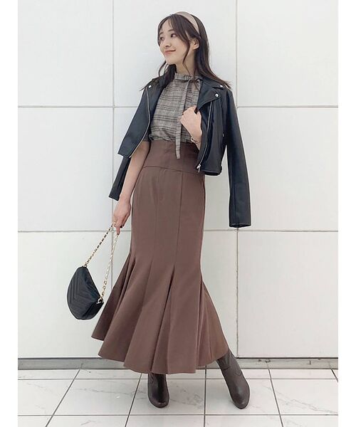 MERCURYDUO（マーキュリーデュオ）の「フェイクレザーライダースジャケット（テーラードジャケット・レディース・ブラック・FREE）」の9枚目の写真