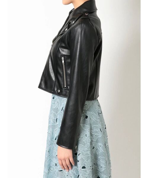 MERCURYDUO（マーキュリーデュオ）の「フェイクレザーライダースジャケット（テーラードジャケット・レディース・ブラック・FREE）」の11枚目の写真