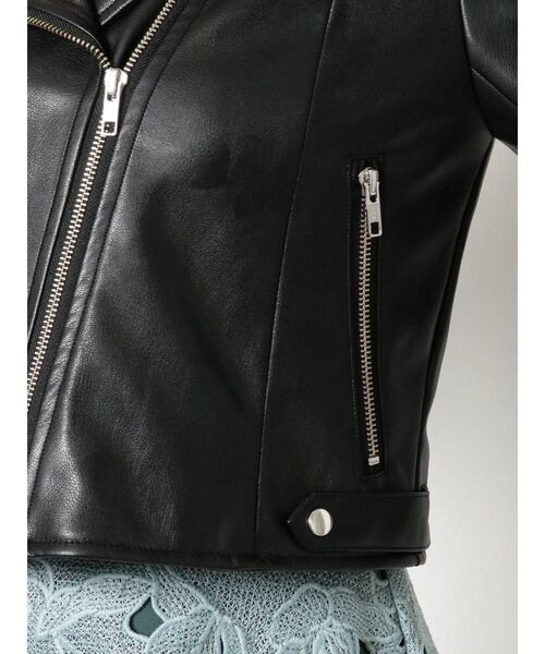 MERCURYDUO（マーキュリーデュオ）の「フェイクレザーライダースジャケット（テーラードジャケット・レディース・ブラック・FREE）」の13枚目の写真