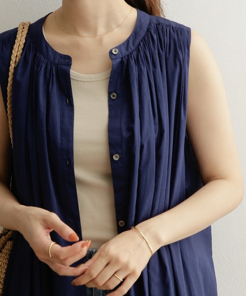 URBAN RESEARCH DOORS（アーバンリサーチドアーズ）の「リップルベーシックタンクトップ（タンクトップ・レディース・ブラック/オフホワイト/ライトベージュ・ONE）」の3枚目の写真