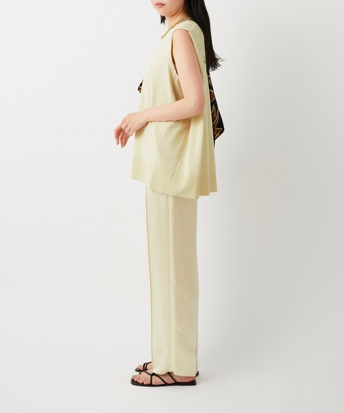 ADAM ET ROPE'（アダムエロペ）の「【セットアップ対応】メンアセリネンスリーブレスプルオーバー（Tシャツ/カットソー・レディース・ブラック/ベージュ/ピンク・FREE）」の14枚目の写真