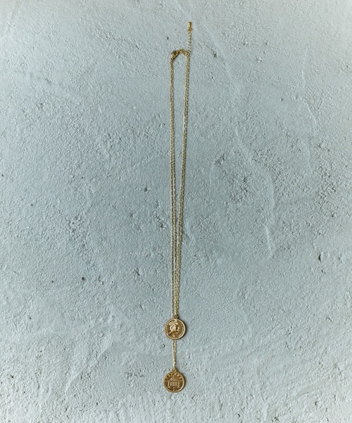 Birthday room(バースデイルーム)の「ダブルコインネックレス(ネックレス・レディース・ゴールド・SMALL/LARGE)」の5枚目の写真