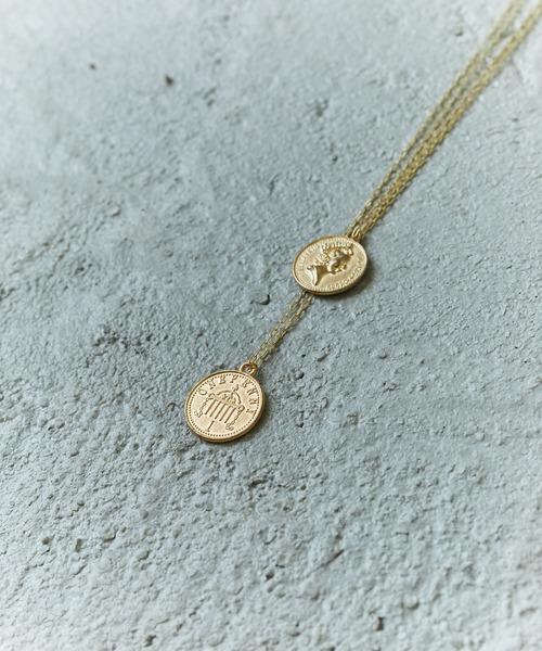 Birthday room(バースデイルーム)の「ダブルコインネックレス(ネックレス・レディース・ゴールド・SMALL/LARGE)」の7枚目の写真
