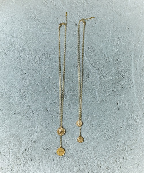 Birthday room(バースデイルーム)の「ダブルコインネックレス(ネックレス・レディース・ゴールド・SMALL/LARGE)」の12枚目の写真