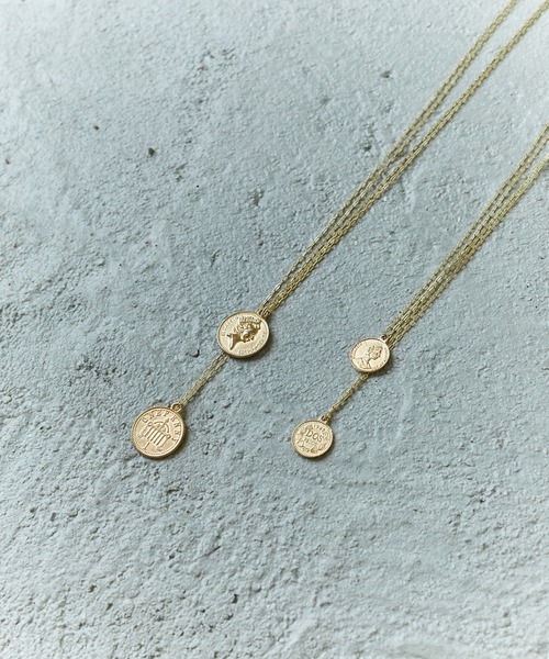 Birthday room(バースデイルーム)の「ダブルコインネックレス(ネックレス・レディース・ゴールド・SMALL/LARGE)」の2枚目の写真