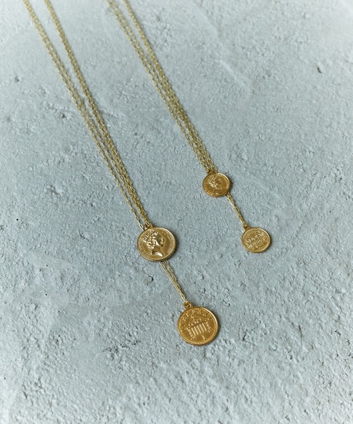 Birthday room(バースデイルーム)の「ダブルコインネックレス(ネックレス・レディース・ゴールド・SMALL/LARGE)」の10枚目の写真