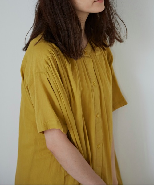 Libra Cue（リブラ キュー）の「コットンボイルエアリーワンピース（ワンピース・レディース・チャコールグレー/ベージュ/ミント/マスタード・FREE）」の16枚目の写真