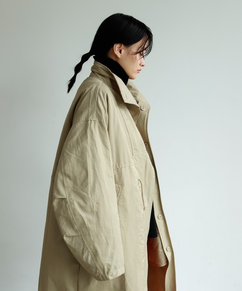 Birthday room（バースデイルーム）の「ミリタリーオーバーコート（その他アウター・レディース・ベージュ/アイボリー/ブラック/カーキ・FREE）」の8枚目の写真