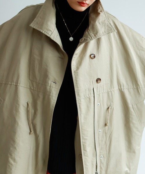 Birthday room（バースデイルーム）の「ミリタリーオーバーコート（その他アウター・レディース・ベージュ/アイボリー/ブラック/カーキ・FREE）」の11枚目の写真