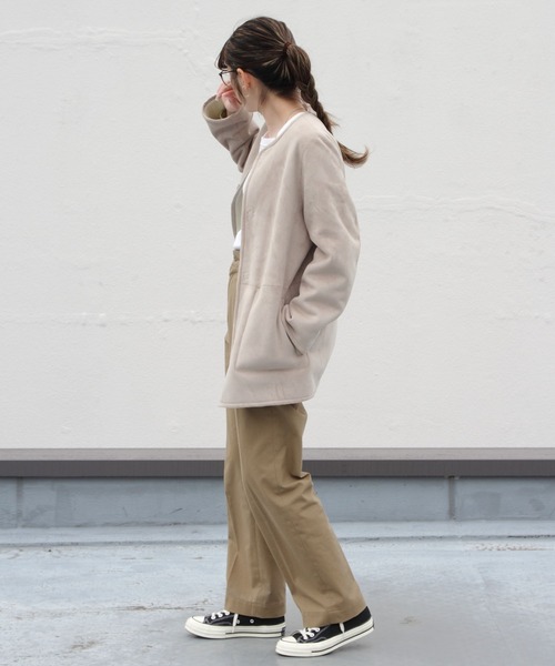 LE GLAZIK（ルグラジック）の「LE GLAZIK/ル グラジック　フェイクムートンリバーシブルコート　FAKE MOUTON REVERSIBLE COAT #LG-A0092NFM（ムートンコート・レディース・グレー/サンドベージュ・36）」の20枚目の写真