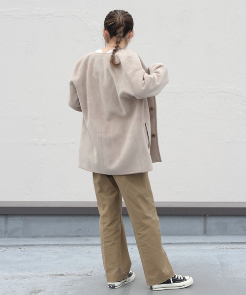 LE GLAZIK（ルグラジック）の「LE GLAZIK/ル グラジック　フェイクムートンリバーシブルコート　FAKE MOUTON REVERSIBLE COAT #LG-A0092NFM（ムートンコート・レディース・グレー/サンドベージュ・36）」の16枚目の写真