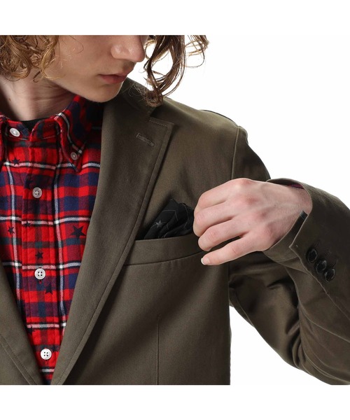 uniform experiment(ユニフォームエクスペリメント)の「STRETCH COTTON TWILL 2BUTTON JACKET(テーラードジャケット・メンズ・ブラック/カーキ・2/3/1/4)」の14枚目の写真