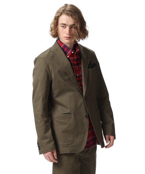 uniform experiment(ユニフォームエクスペリメント)の「STRETCH COTTON TWILL 2BUTTON JACKET(テーラードジャケット・メンズ・ブラック/カーキ・2/3/1/4)」の13枚目の写真