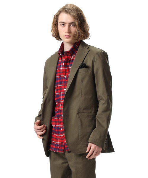 uniform experiment(ユニフォームエクスペリメント)の「STRETCH COTTON TWILL 2BUTTON JACKET(テーラードジャケット・メンズ・ブラック/カーキ・2/3/1/4)」の11枚目の写真