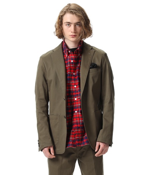 uniform experiment(ユニフォームエクスペリメント)の「STRETCH COTTON TWILL 2BUTTON JACKET(テーラードジャケット・メンズ・ブラック/カーキ・2/3/1/4)」の10枚目の写真