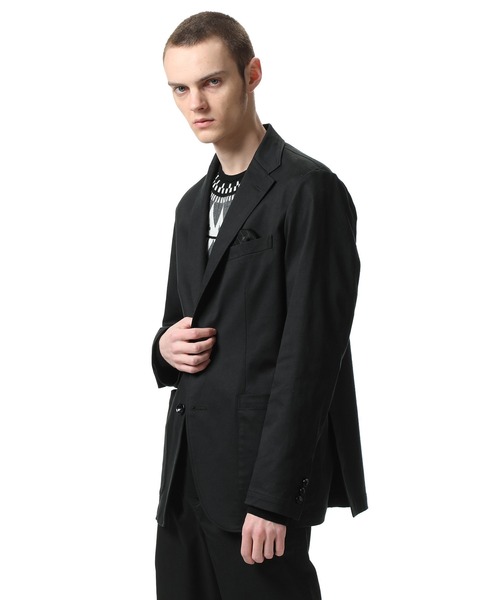 uniform experiment(ユニフォームエクスペリメント)の「STRETCH COTTON TWILL 2BUTTON JACKET(テーラードジャケット・メンズ・ブラック/カーキ・2/3/1/4)」の4枚目の写真