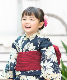 bonheur saisons(ボヌールセゾン)の選べるキッズ浴衣2点セット (浴衣+帯)(浴衣)
