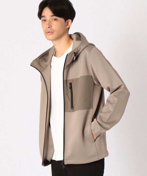 COMME CA ISM（コムサイズム）の「ダンボールニット　ジップパーカ（パーカー・メンズ・ブラック/ベージュ/ネイビー・MEDIUM/LARGE/X-LARGE）」の4枚目の写真